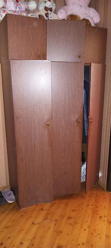 Mebel: İşlənmiş, 6 qapı, Qəhvəyi, Taxta, Açılan, Düz dolab — 3