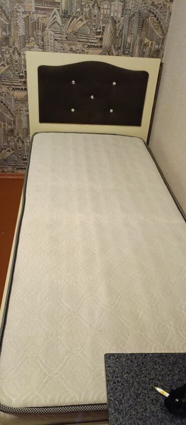 yataq az: Б/у, Односпальная кровать, Без подьемного механизма, С матрасом, Без выдвижных ящиков, Азербайджан