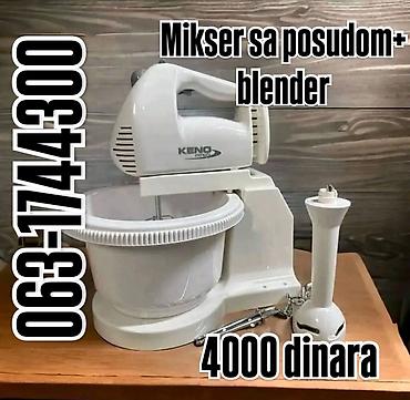 hp amd a4: Mikser sa posudom + ručni blender KENO. - Stojeći mikser sa odvojivim — 1