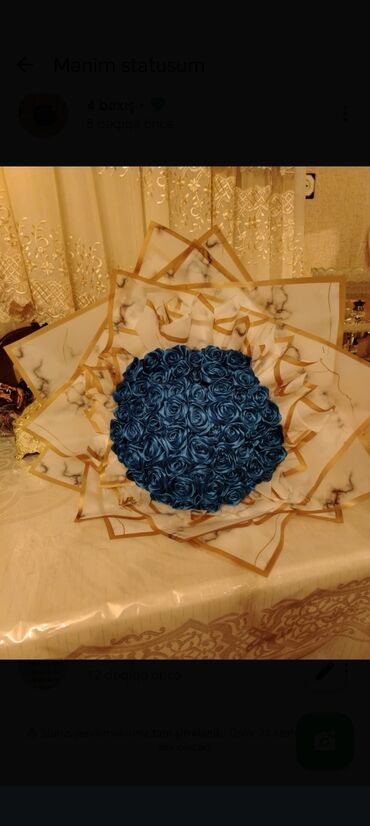 Buket güllər: Məhsul: Zərif dekorativ güllərdən hazırlanmış buketlər - Material — 9