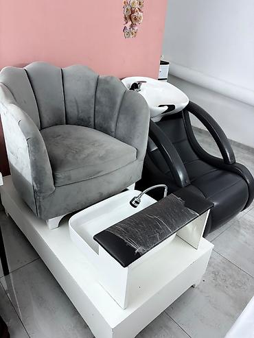 mebel salon: Salon üçün hidravlik ustа kürsüsü - Tip: Bərbər/saç ustası üçün — 4
