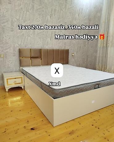 Mebel dəsti – taxt və tumbə - Müasir dizaynlı taxt: yumşaq başlıq