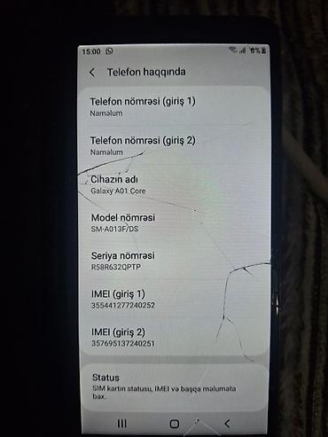 Samsung Galaxy A01 Core, rəng - Mavi, İki sim kartlı lalafo.az -da Samsung Galaxy A01 Core, rəng - Mavi, İki sim kartlı