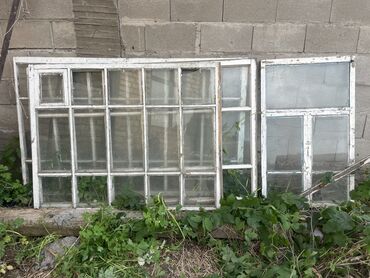 деревянные рамы: Деревянное готовое окно, 110 * Б/у
