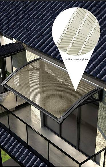 Suncobrani, tende i paviljoni: Nadstrešnica za ulaz/balkon – polikarbonatna, modularna - Dimenzije — 2