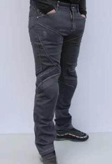 Farmerke: Muške motociklističke farmerke – tamno siva - Kroj sa ojačanjima i — 17