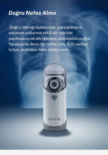 İnqalyatorlar, nebulizerlər: Həm böyüklər,həm də uşaqlar üçün,şarj olunan,NEXUS Portable Mesh — 8
