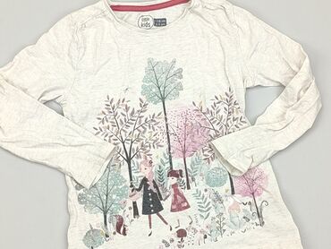 szara bluzka dla dziewczynki: Bluzka, Little kids, 5-6 lat, 110-116 cm, stan - Zadowalający