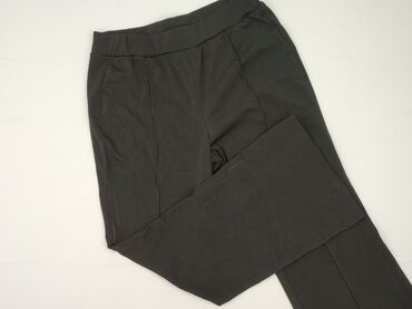 srebrne legginsy: Material trousers for women, size XL (EU 42)