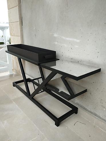 Все для дома и сада: Metall karkaslı barbekü/şamdan üçün servis konsolu - Material: qalın — 1