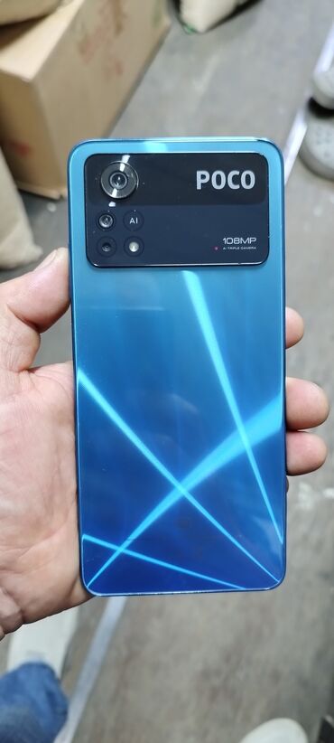 Poco: Poco X4 Pro 5G, Б/у, 256 ГБ, цвет - Голубой, 2 SIM