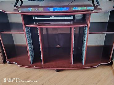20 yanvar ucun səkillər: Taxta TV stendi və multimedia dolabı - Material: laklı ağac/MDFlam — 1