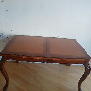 Masalar: Klassik üslubda massiv ağac yemək/otaq masası - Material: təbii ağac — 4