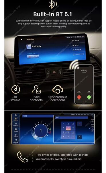 манитор на машину: Новый, 1-DIN, 12 ", Android (встроенная ОС), Android Auto, Apple Carplay, 8 ГБ ОЗУ, 64 Гб ПЗУ