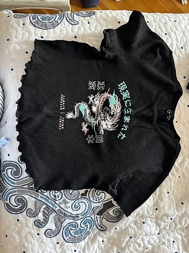 mayka turkce: Qara qısa top – dragon printli - Rəng: qara - Üzərində iri dragon — 1