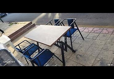 dikd: Kafelər, restoranlar, eyvan və bağ sahələri üçün masa-stul dəsti. - — 1