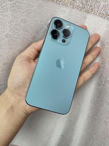 Apple iPhone: IPhone 13 Pro, Б/у, 128 ГБ, Sierra Blue, Зарядное устройство, 79 % — 1