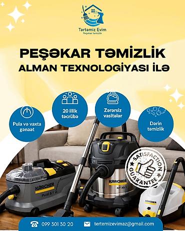 Təmizlik xidmətləri: Peşəkar təmizlik xidməti 🧼✨ Evinizdə ideal təmizlik istəyirsiniz? Biz — 1
