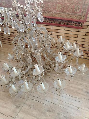 Çılçıraq, 10 və daha çox lampa, Xrustal
