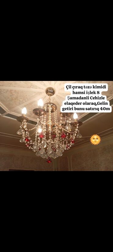 Çilçıraqlar: Çılçıraq, 8 lampa, Xrustal