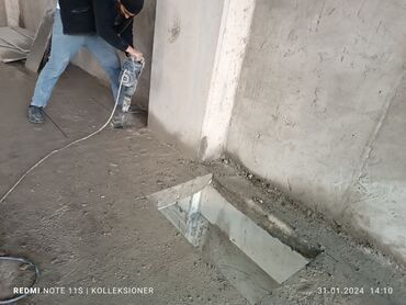 Beton işləri: #Betonkesme #betondeşmə Beton kubik kərpic - dən kəsim deşim — 25