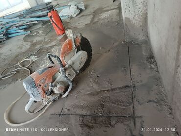 Beton işləri: Səssiz tozsuz səliqəli kəsim. Beton katlavan monolit kubik — 9