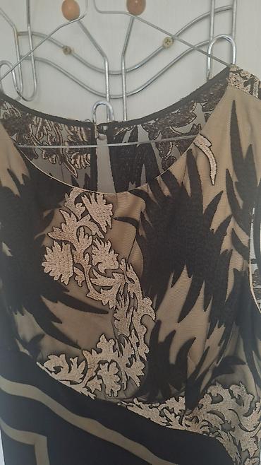 comma svecane haljine: Haljina crna NOVA iz Italije sa zlatno krem crnom cipkom, na grudima — 6