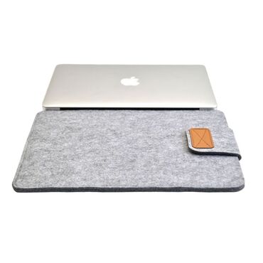 ноутбук macbook: Чехол-конверт вертикальный LS 13д фетр на липучке Арт.1755 Фетровый