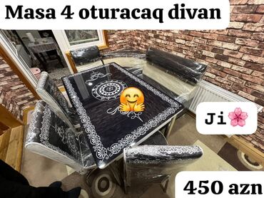 Masa və oturacaq dəstləri: Künc divan və masa desti yeni