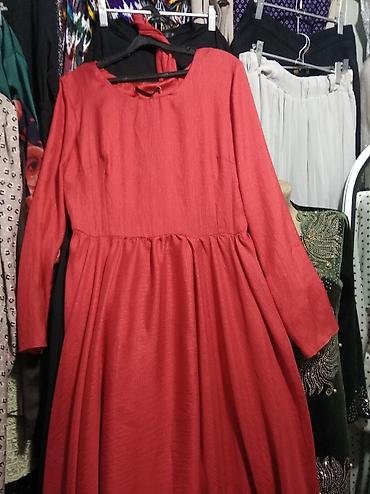 Женская одежда: Повседневное платье, Made in KG, Лето, Длинная модель, Трикотаж, Прямое, L — 1