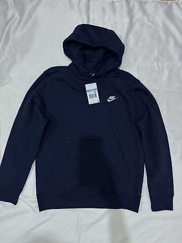 nike кофта: Мужская толстовка, M, Nike, Новый, цвет - Синий, Самовывоз — 2