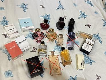 Парфюмерия: Парфюмы в продаже, остаток 80–85%. Все ароматы — сладкие. Кого — 11