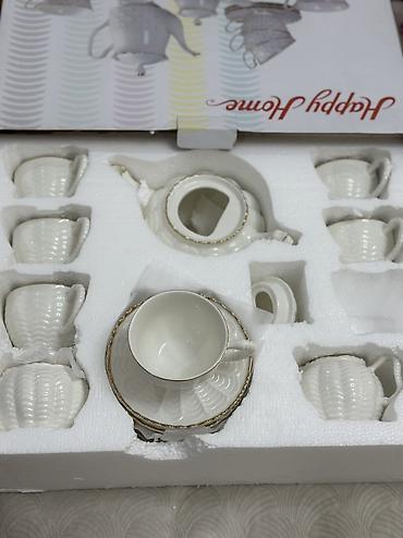 cay desdi: Çay dəsti, rəng - Ağ, Farfor — 4