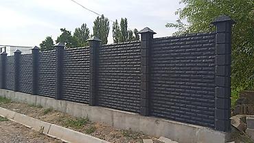 Железобетонные заборные плиты: Заказ алабыз - Материал: армированный бетон с фактурой «дикий — 18