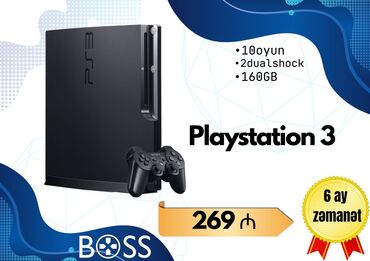 PS3 (Sony PlayStation 3): 🔹Boss Playstation mağazası olaraq sizə etibarlı və keyfiyyətli PS3-lər