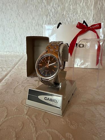 saat gumuş: Casio kişi qol saatı, orginal qablaşdırma daxil. çatdırılma var - — 4