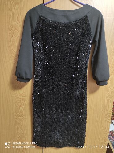 вечернее платье с: Цвет - Черный