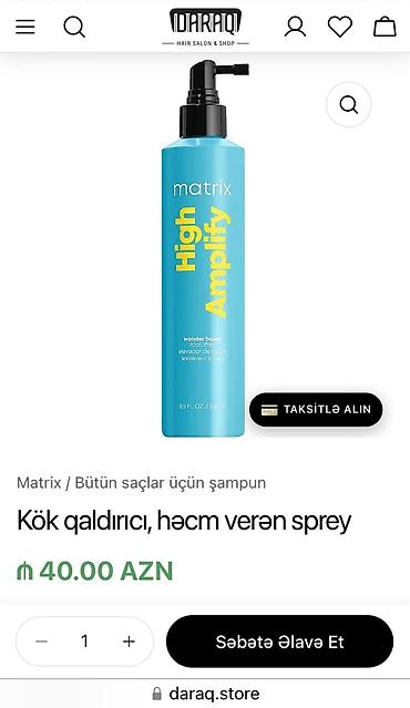 Gözəllik və sağlamlıq: Matrix Total Results High Amplify Wonder Boost – hecm verici sprey — 2