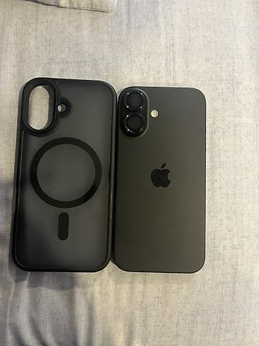 iphone 16 satis: IPhone 16, 256 GB, Qara, Face ID, Simsiz şarj, Sənədlərlə — 1