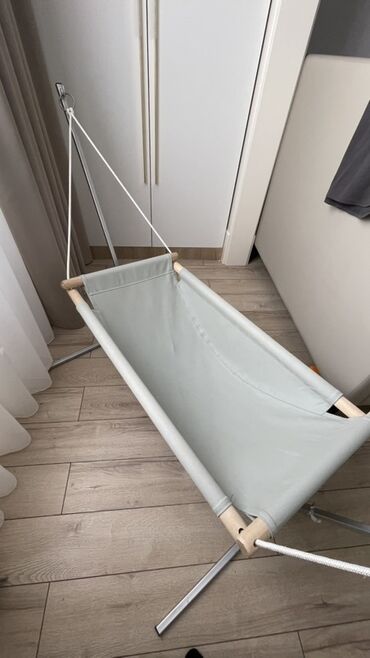 кроватка с люлькой: Люлька, Бешик, Жыгач, түсү - Боз