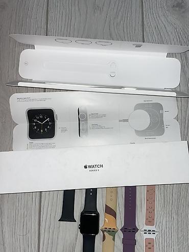 apple series 3: Apple Watch Series 3, 38 мм - Корпус: алюминий Space Gray - Ремешок — 8
