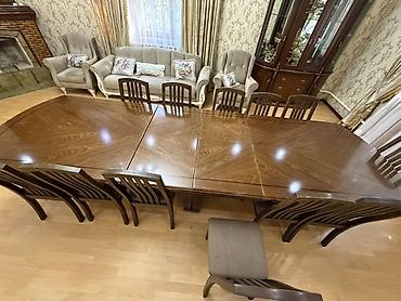 study table: Стол и стул для зала, Б/у, Самовывоз, цвет - Коричневый — 4