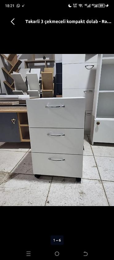Офисные шкафы: Ofis üçün çekmecəli tumbalar - Model: 3 çekmecəli ofis tumbaları - — 5