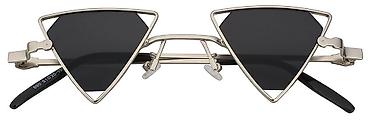optik eynək modelləri: Tərsinə çevrilmiş üçbucaq (inverted triangle) linzalar; açıq metal — 3