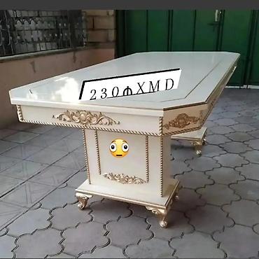 tek divan: Klassik mebel dəsti və ayrı-ayrı mebellər - Klassik yemək masası: Ağ — 1