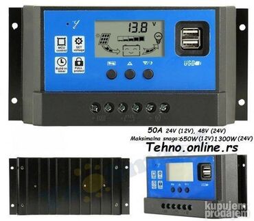 Elektro materijal: Solarni kontroler regulator 10a,20a,30a,40a,50a,60a — 6