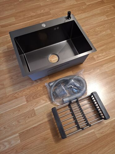 Mətbəx çanaqları: Yeni Kvadrat Mətbəx çanağı, Şkafsız, Paslanmaz polad, Pulsuz çatdırılma — 2