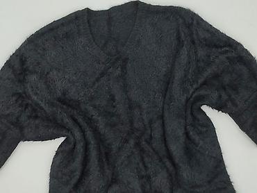 czarny sweter oversize: Ponczo damskie, rozmiar One size — 1