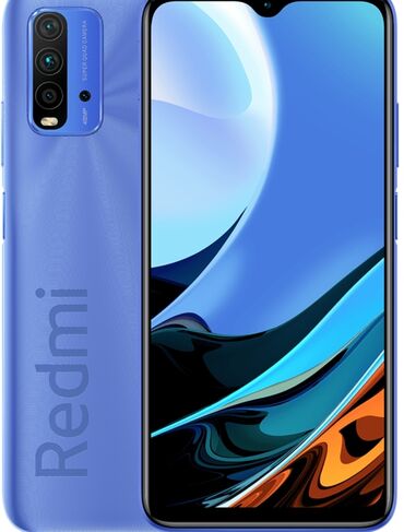 Xiaomi: Xiaomi Redmi 9T, 64 GB, rəng - Mavi, 
 Zəmanət, Sensor, Barmaq izi