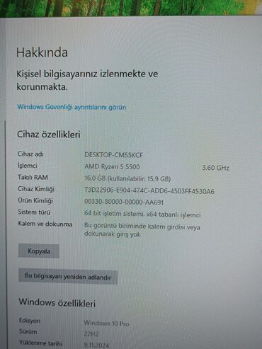 Masaüstü kompüterlər və iş stansiyaları: Tək Keysin qiyməti 1300 azn GAMING 🎮 🔴 16gb ddr4 ram 3200mhz — 9